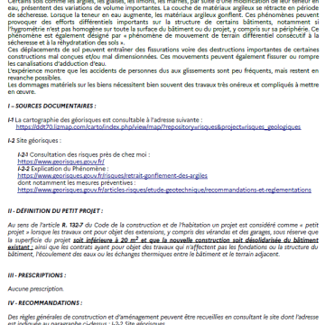 Fiche Maisons individuelles - Petits projets - Retrait gonflement des argiles en aléa moyen ou en aléa fort