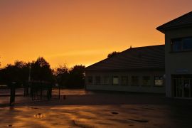 coucher de soleil - école
